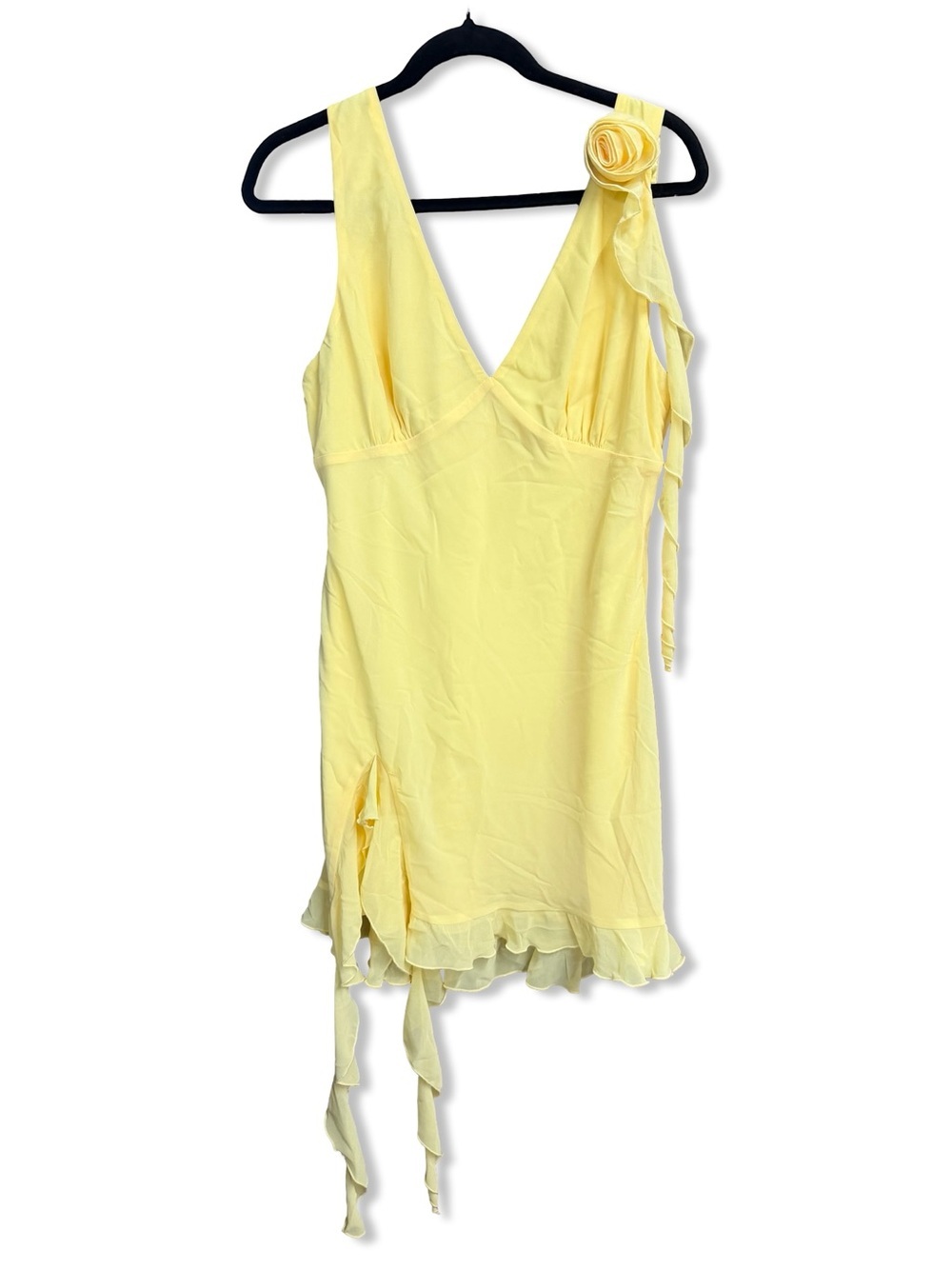 More To Come Myla Mini Dress Baby Yellow Ruffle-Trim Dress Revolve XL - Picture 5 of 10